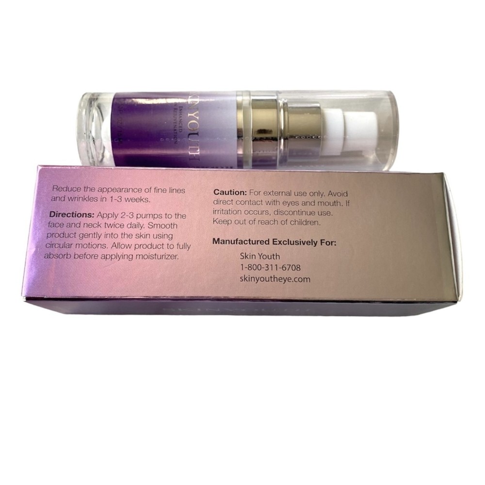 SKINYOUTH Sealed Enhanced Skin Rejuvenation Pump Serum & Cream Lot of 2 - Picture 4 of 7